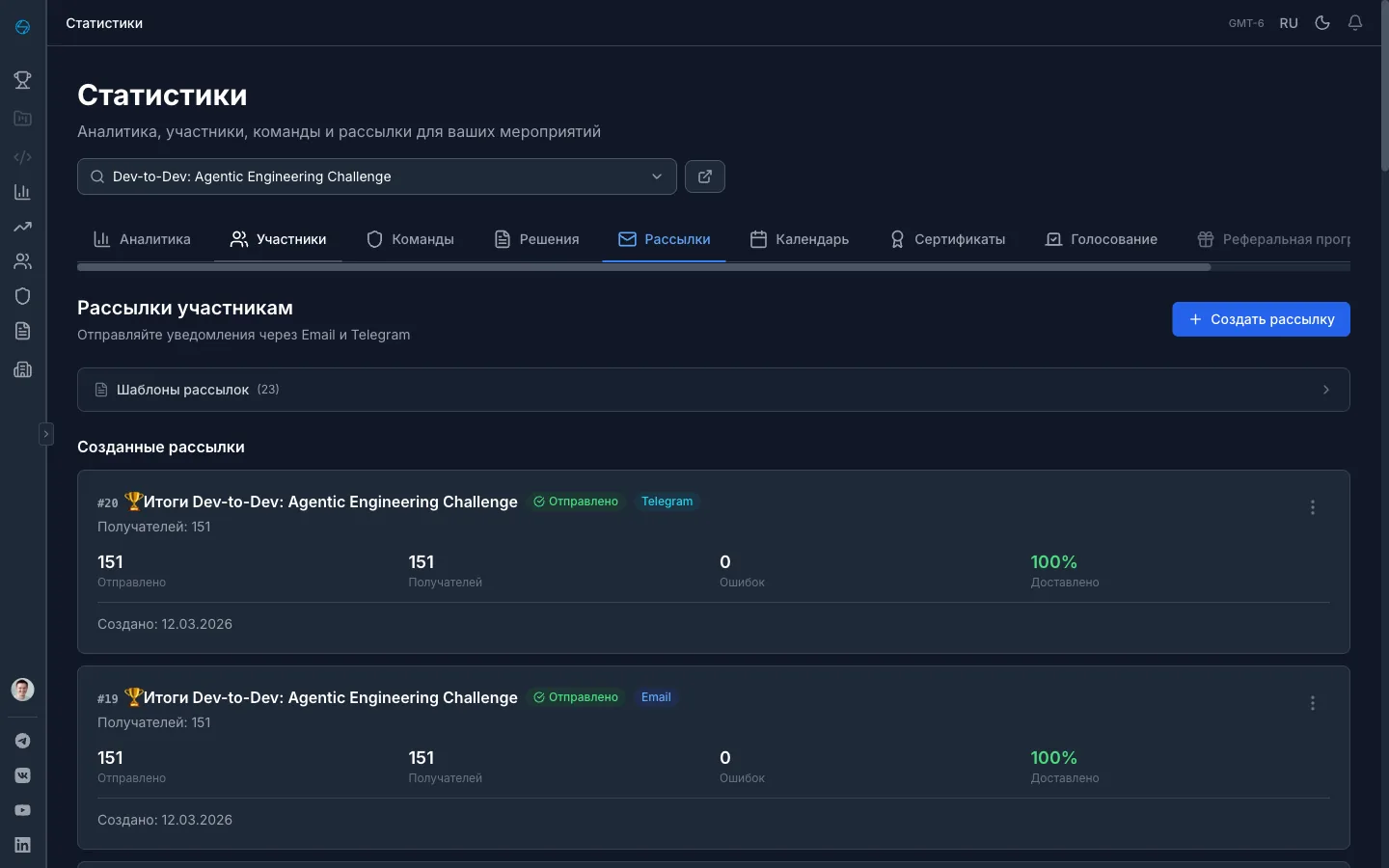 Рассылки и уведомления